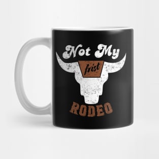 Not My Frist Rodeo Cow Skull Mug